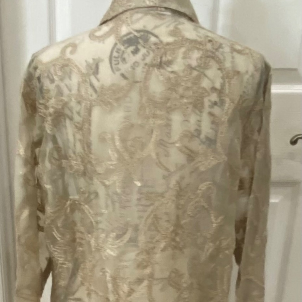 Chico Design, Sheer Collared, Button Down Blouse,… - image 4